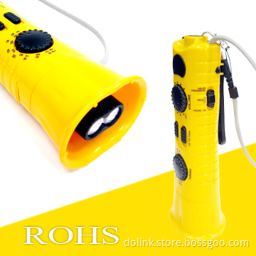 Crank Dynamo LED Flashlight with Radio and Mini Megaphone
